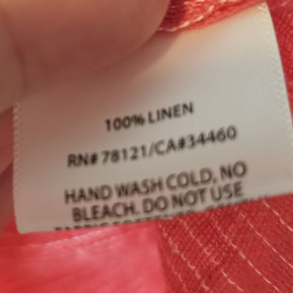 Eileen Fisher Coral Linen Tunic - Picture 7 of 9